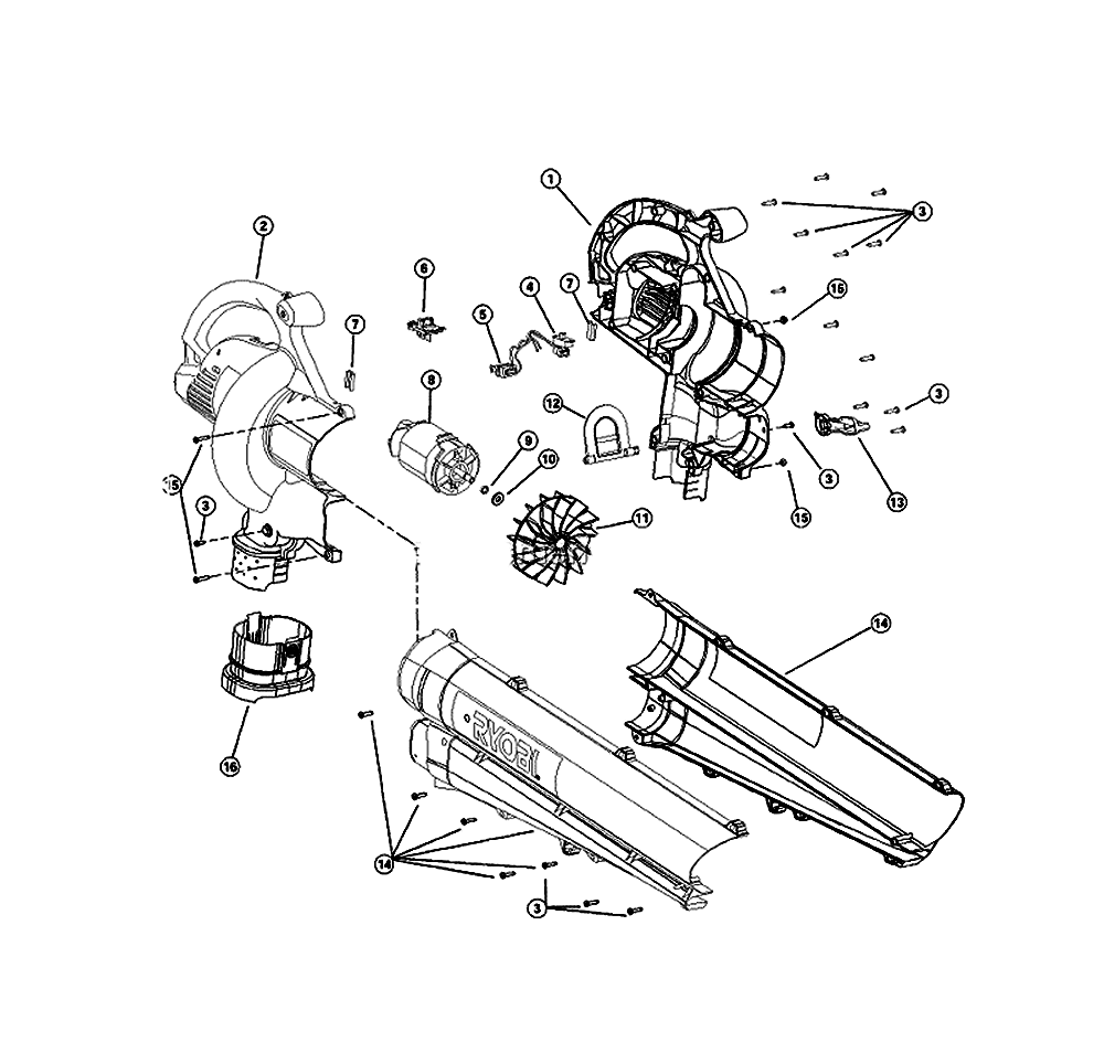 Ryobi Blower Parts Diagram Wiring Diagram Source